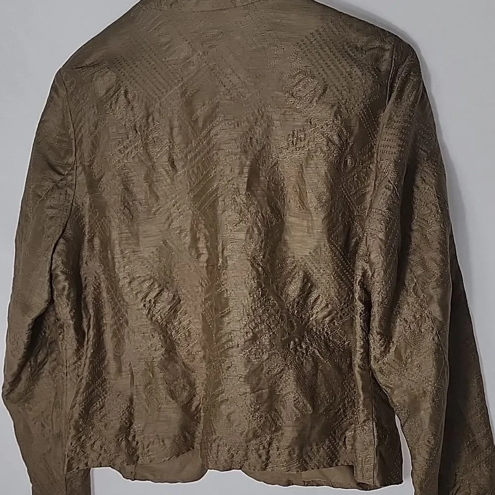 Linen Blend Neutral Lightweight Blazer Jacket Size XL